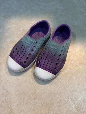 Native Shoes Kids Purple to Teal Ombre Slip-On Water Shoes